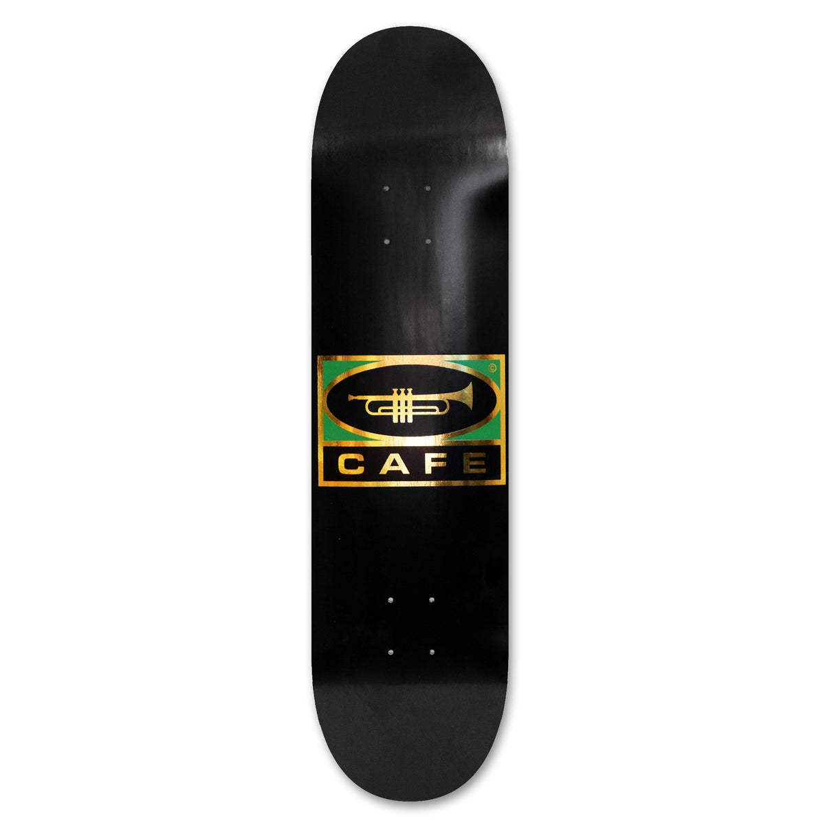 Skateboard Cafe Trumpet Logo Black/Gold deck