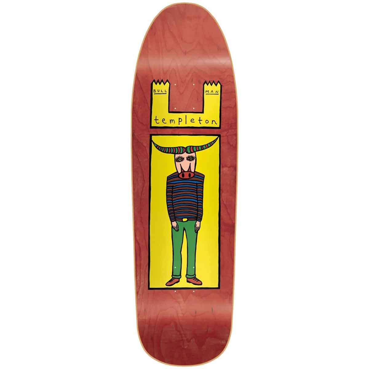New Deal Templeton Bullman Screenprinted Red Veneer deck