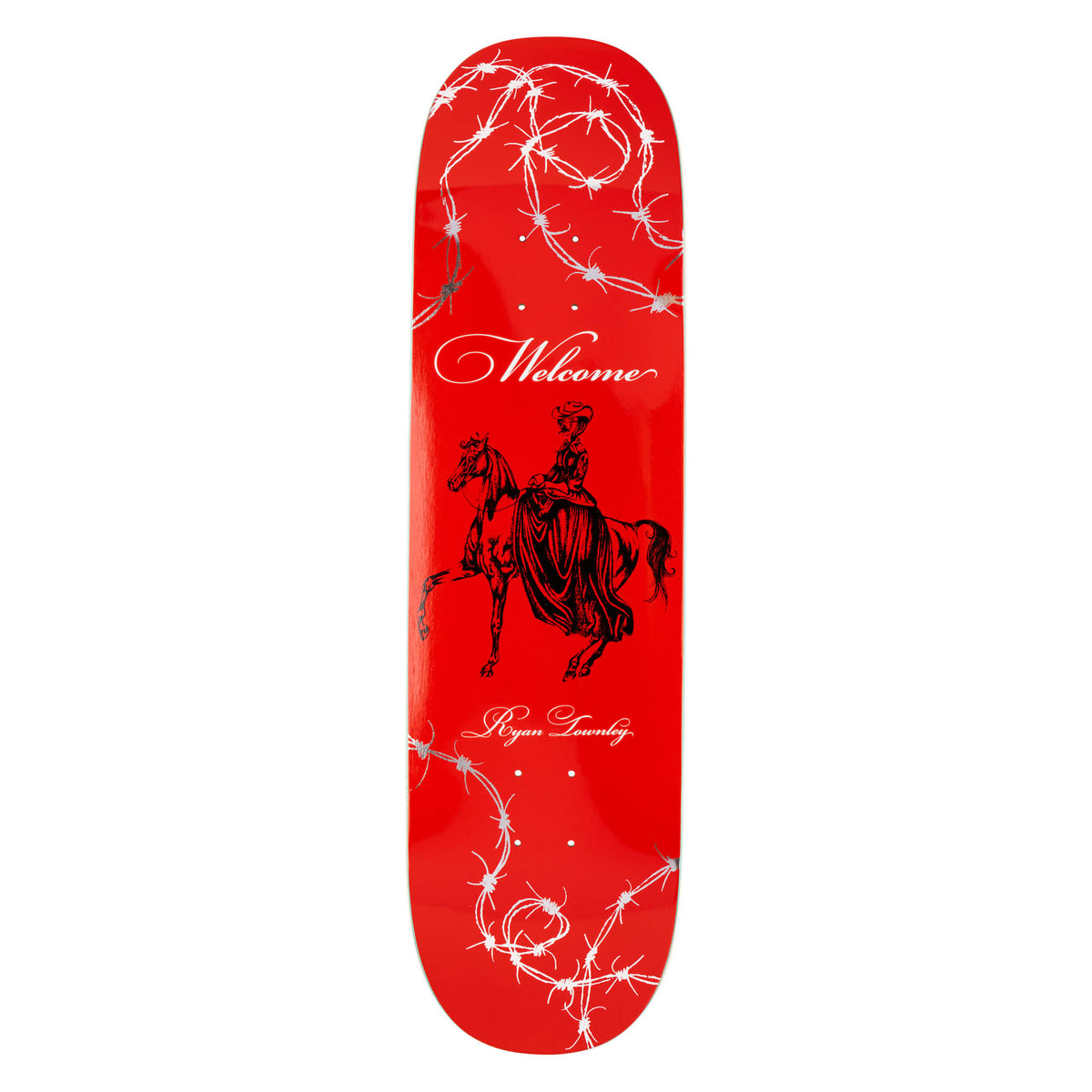 Welcome Ryan Townley Cowgirl on Enenra - Red/Silver Foil - 8.5 deck