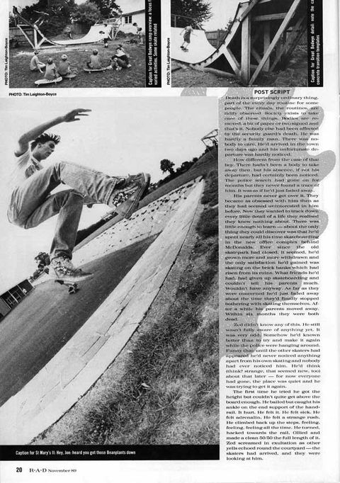 Disconnection – Skateboarding in Newbury 1989 (Part 5)