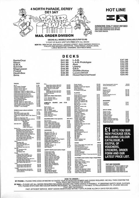Rollersnakes Skateboard Mailorder Advert (Part 2)