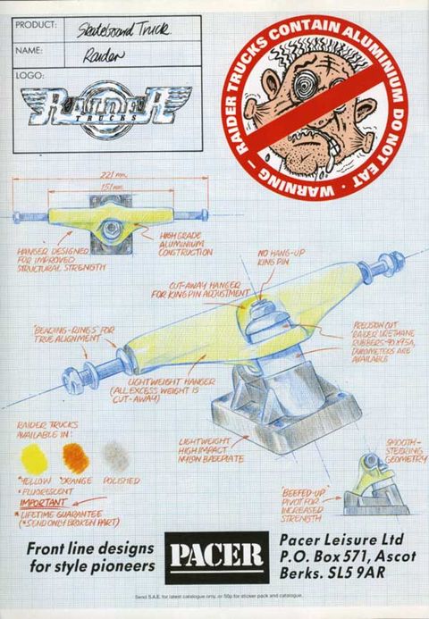 Pacer Raider Skateboard Trucks Advert