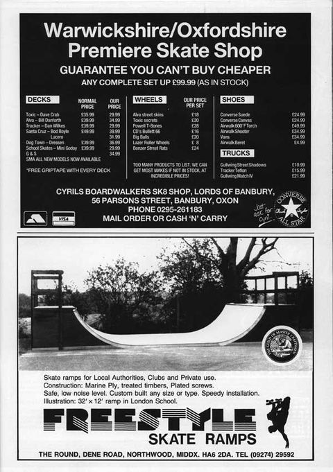 Cyrils Boardwalkers and Freestyle Ramps Adverts
