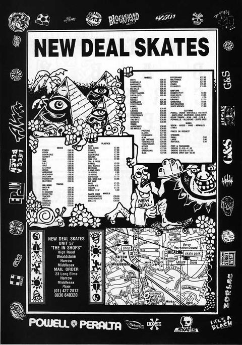 New Deal Skates Mail Order Advert 1989