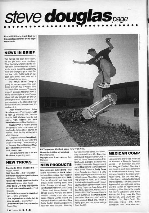 American Skateboard News from May 1991