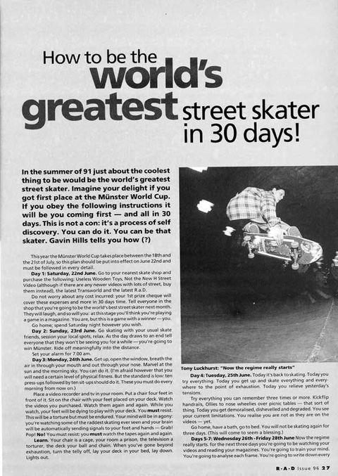 How to be the World's Greatest Street Skater — In 30 Days!
