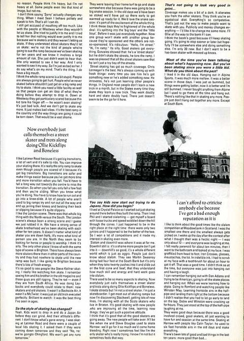 Lucian Hendickse Interview Conclusion from R.a.D 1987.