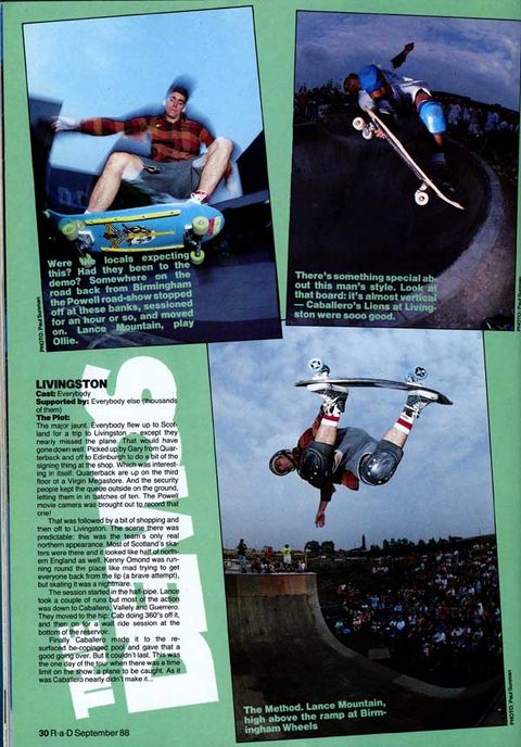 Lance Mountain and Steve Caballero: Livingston, Birmingham Wheels and Wolverhampton