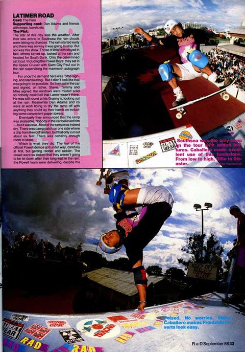 Steve Caballero, Southsea Skatepark, 1988