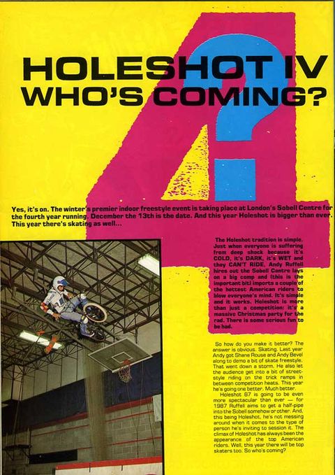 Andy Ruffells Holeshot BMX and Skate Christmas Party 1987