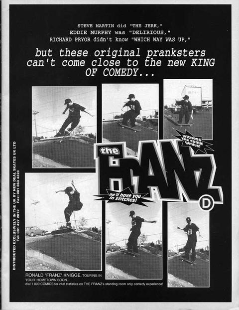 Ron Knige 'The Franz' New Deal Skates Advert