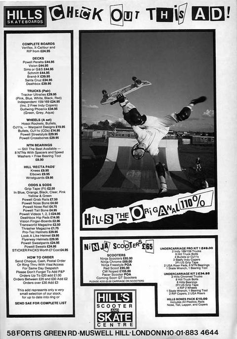 Hills Skateboard Advert