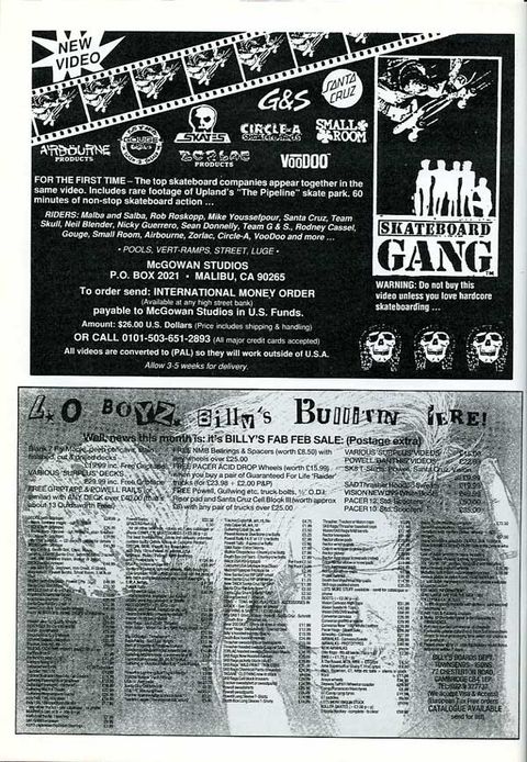 Billys and Skateboard Gang Video Advert