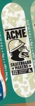 Acme Advantage Series Ape deck in the ABC Distribution 2001 Winter