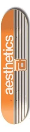 Aesthetics Logo Text (Orange/Brown) deck in the Aesthetics 2004 Back To School Linesheet