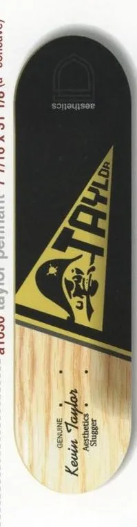 Aesthetics Taylor Pennant deck in the Aesthetics Skateboards Spring/Summer 2001 Catalog