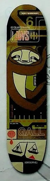 Alien Workshop Gall Sixth Extinction deck in the Alien Workshop 1999-2000 Catalog