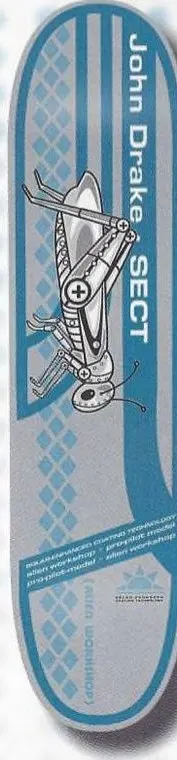 Alien Workshop Drake Blue Steel deck in the Alien Workshop Catalog 1998 Fall Winter