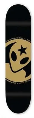 Alien Workshop Kirchart Dot Black Gold deck in the Alien Workshop Catalog 2008 Spring
