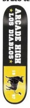 Arcade Arcade High Los Diablos (Yellow) deck in the Arcade 2002 Spring Catalog