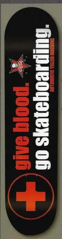 ATM Give Blood (Black) deck in the ATM Click Catalog 2001