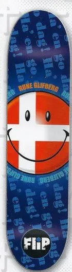 Flip Glifberg Smiley Face deck in the Blitz Distribution 2000 Fall