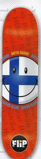 Flip Saari Smiley Face deck in the Blitz Distribution 2000 Fall