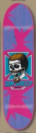 Birdhouse Green Bearded Skull deck in the Blitz Distribution 2003 Fall