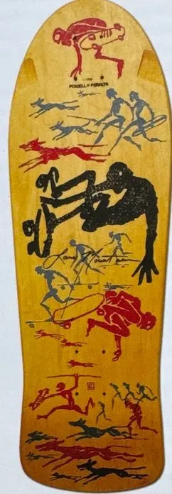 Powell Peralta Mountain Future Primitive deck in the The Disposable Skateboard Bible (Sean Cliver)
