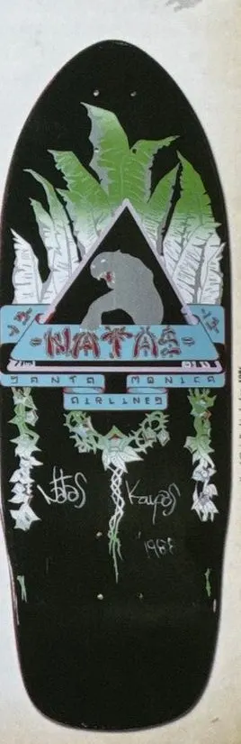 Santa Monica Airlines Natas Panther deck in the The Disposable Skateboard Bible (Sean Cliver)