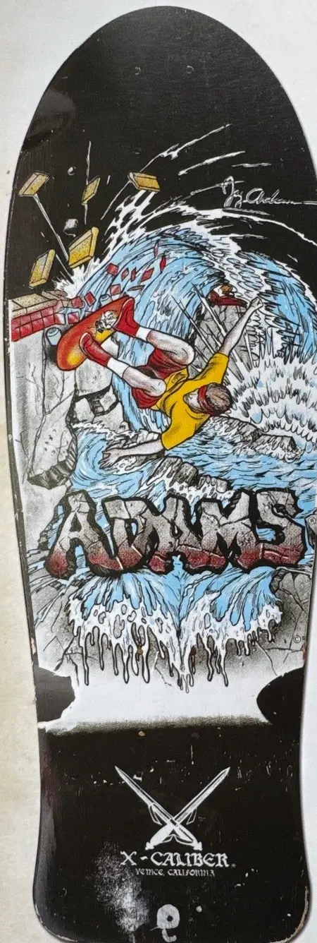 X-Caliber Adams deck in the The Disposable Skateboard Bible (Sean Cliver)