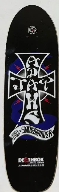 Deathbox Adams deck in the The Disposable Skateboard Bible (Sean Cliver)