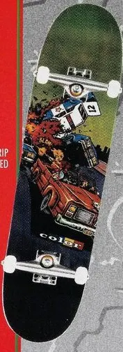 Color Car Crash deck in the Cali4nia Skate Express #71 1993