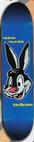 Birdhouse Reynolds Clayton Hare deck in the Cali4nia Skate Express #81 1997