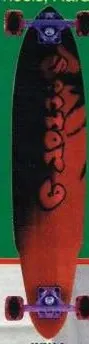 Sector 9 Cosmic Rider Sunset deck in the Cali4nia Skate Express #84 1997