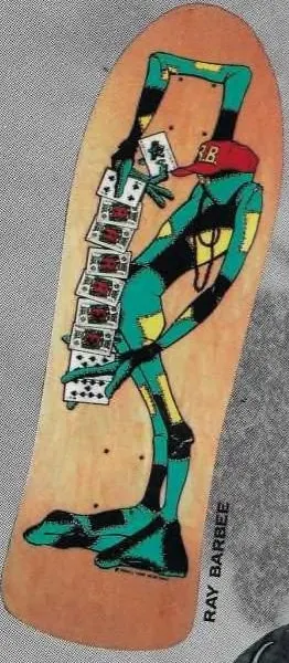Powell Peralta Barbee Rag Doll deck in the Cali4nia Skate Express 1990
