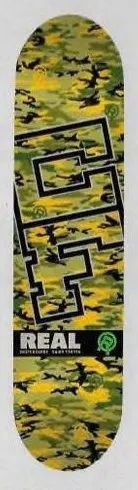 Real Foster Renewal (Yellow Camo) deck in the Deluxe Distribution 2001 Fall