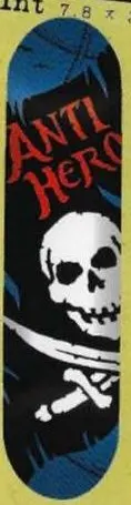 Anti Hero Big Skull deck in the Deluxe Distribution 2001 Spring