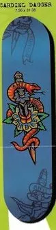 Anti Hero Cardiel Dagger deck in the Deluxe Distribution 2001 Winter Catalog