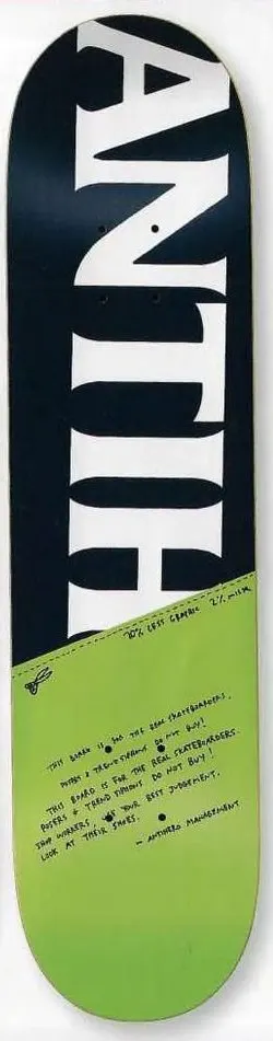 Anti Hero Shop Owner deck in the Deluxe Distribution 2005 Fall