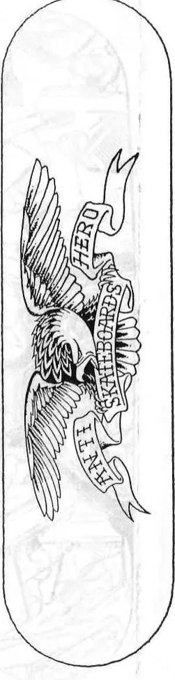 Anti Hero Eagle deck in the Deluxe Distribution Flyer 1994