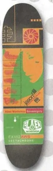 Alien Workshop Dill Sectachrome deck in the DNA Distribution Catalog 2000 Spring