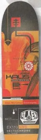 Alien Workshop Kalis Sectachrome deck in the DNA Distribution Catalog 2000 Spring