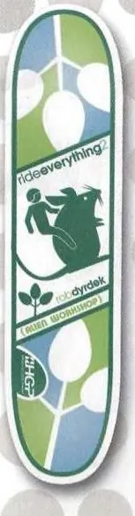 Alien Workshop Dyrdek Ride Everything 2 deck in the DNA Distribution Catalog 2000 Spring