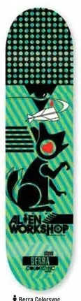 Alien Workshop Berra Colorsync deck in the DNA Distribution Catalog 2006 Spring