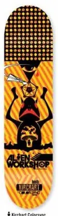 Alien Workshop Kirchart Colorsync deck in the DNA Distribution Catalog 2006 Spring