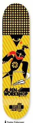 Alien Workshop Taylor Colorsync deck in the DNA Distribution Catalog 2006 Spring
