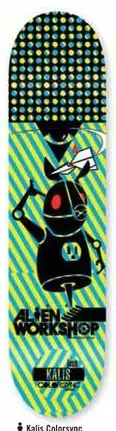 Alien Workshop Kalis Colorsync deck in the DNA Distribution Catalog 2006 Spring