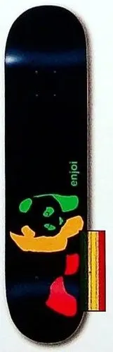 Enjoi Rasta Panda (Rasta Colored Veneer) deck in the Dwindle 2006 Spring