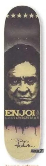Enjoi Adams Lost Highway deck in the Dwindle Distribution 2005 Summer Supplement